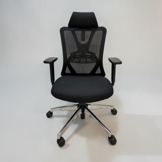 Used Mesh Back Office Chair - Black Seat - Front