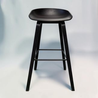 Second Hand Hay Stool - Black Seat - Front