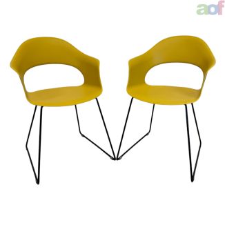 Second Hand Yellow Visitor Chairs - Set of 2