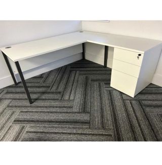 Second Hand White Executive Desk