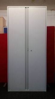 Used Light Grey Stationery Cupboard - Front