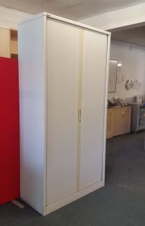 Used Roneo Goose Grey Tambour Cupboard