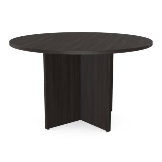 Unite Plus Round Meeting Table - Wooden Base - Harbour Oak - 1200mm Diameter