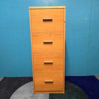 Second Hand Oak 4 Drawer Filing Cabinet