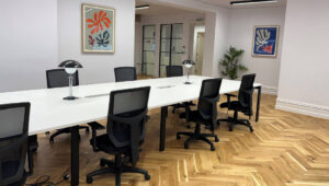 Bench Desks & Chairs in Situ