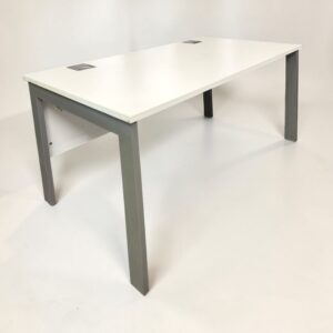 Close-up of a refurbished commercial office desk showing its durable construction and high-quality finish.